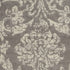 2' X 4' Gray Damask Power Loom Area Rug